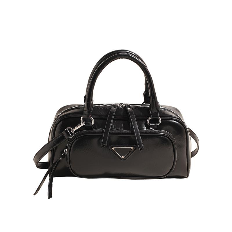 

Новая высококлассная портативная сумка для боулинга, женская модная сумка-тоут для поездок, женская трендовая дорожная сумка на плечо 31*15*8 чёрный