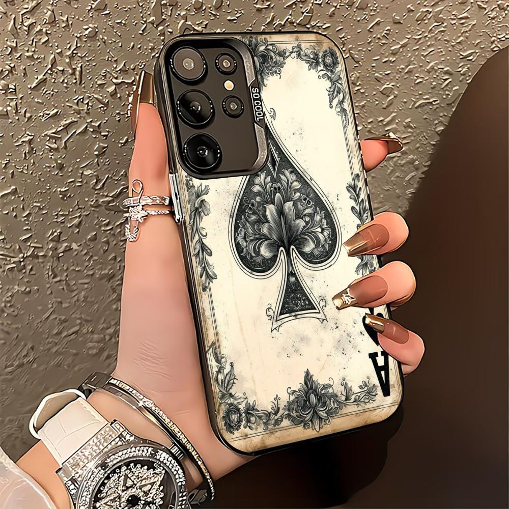 Playing cards High-end Exquisite Light Luxury Phone Case PhoneCase for Samsung Galaxy S26 S25 S24 S23 S22 S21 FE Ultra Plus