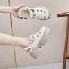 Summer Hollow Breathable Thick Sole Height Increase Small Muffin Bottom Loafers Women's 2025 New Shoes Bag Head Sandals