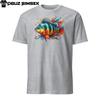 Bunte Barsch Forelle Spritzer Unisex T-Shirt | Angel Grafik T-Shirt