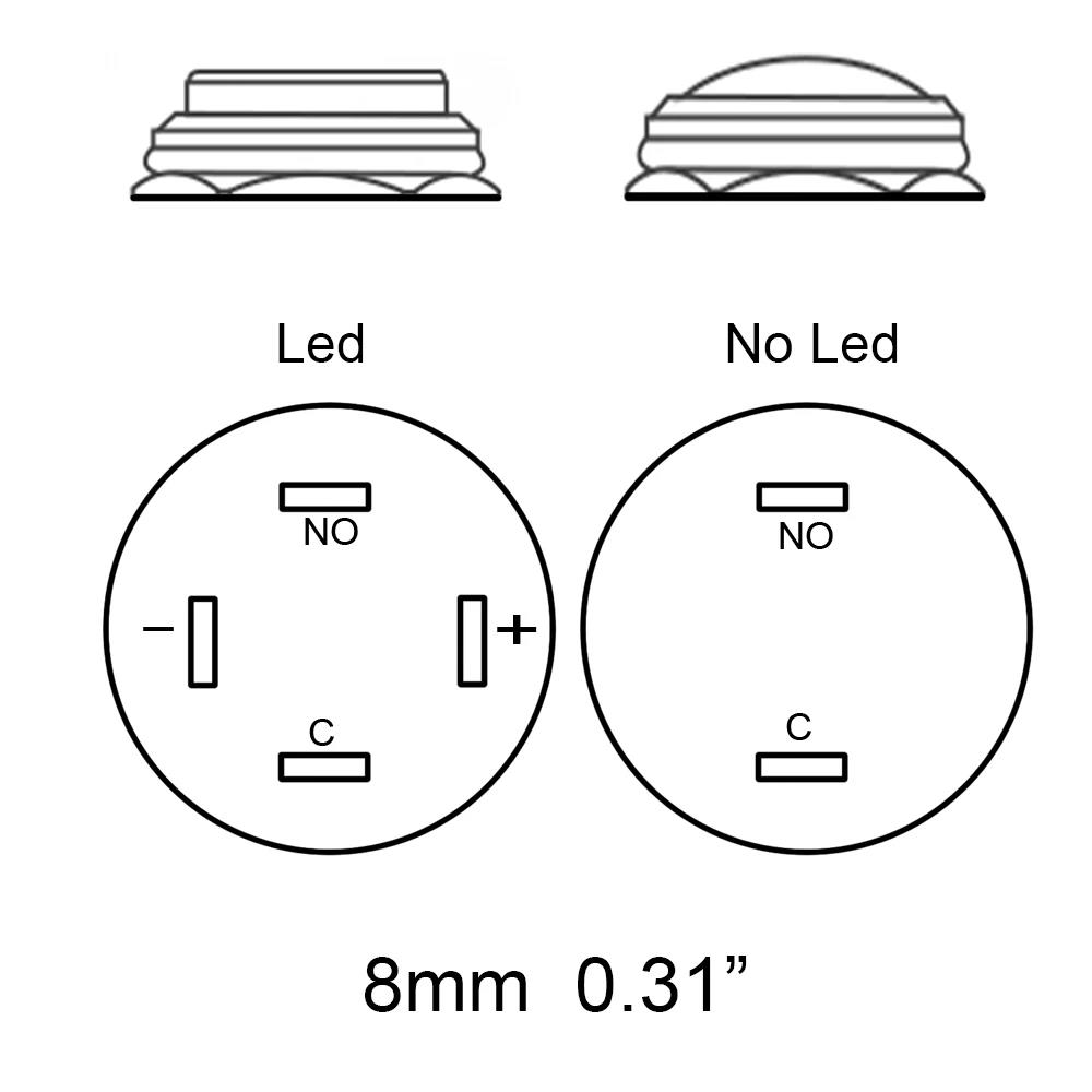 Electric Waterproof Power 12v Led Light Momentary Push Button Switch 8/10/12/16/19/22 Mm Pressure Switches 220v 24v 3v Keyboard Switches Oil Pressure