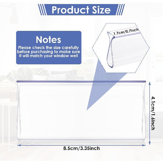 2PCS Shade Pulls for Roller Shades, Plastic Roller Hem Grip Pull Down Shades Blinds for Windows Home Car Rolling Curtain Accessories (Clear)