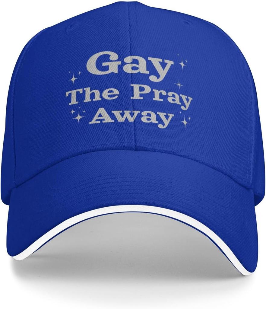 Gay The Pray Away Trucker-Kappe Verstellbare Polyester-Baseballkappe Lässige Kopfbedeckung für Erwachsene