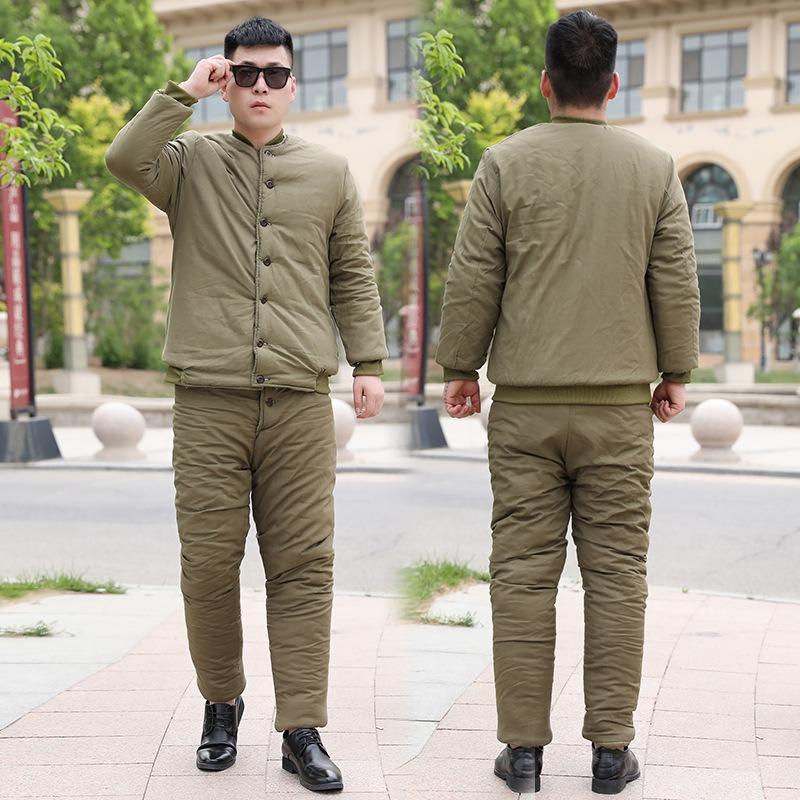 Labor protection padded pants army green civil disaster relief padded jacket winter thickened workers labor protection padded pants