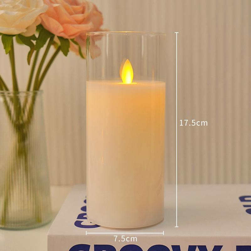 Transparente Glas-Schwing-Kerzenlampe Paraffin-Kerzenlampe Romantische Atmosphärenlampe Kleine Figur