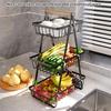 1PC Multi-layer Empty Mesh Portable Storage Basket Fruit Basket Kitchen Living Room Dry Fruit Snacks Storage Rack