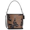 City Bucket 17 Bow Print Snap Closure Coated Canvas Bucket Bag Women Bags Brown CY651-SVXB4
