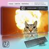 HYBXAXC Fun Cat Meme Zazu Mouse Pad Nonslip Locking Edge DeskMat PC Laptop Accessories Rubber Keyboard Large Game  Carpet