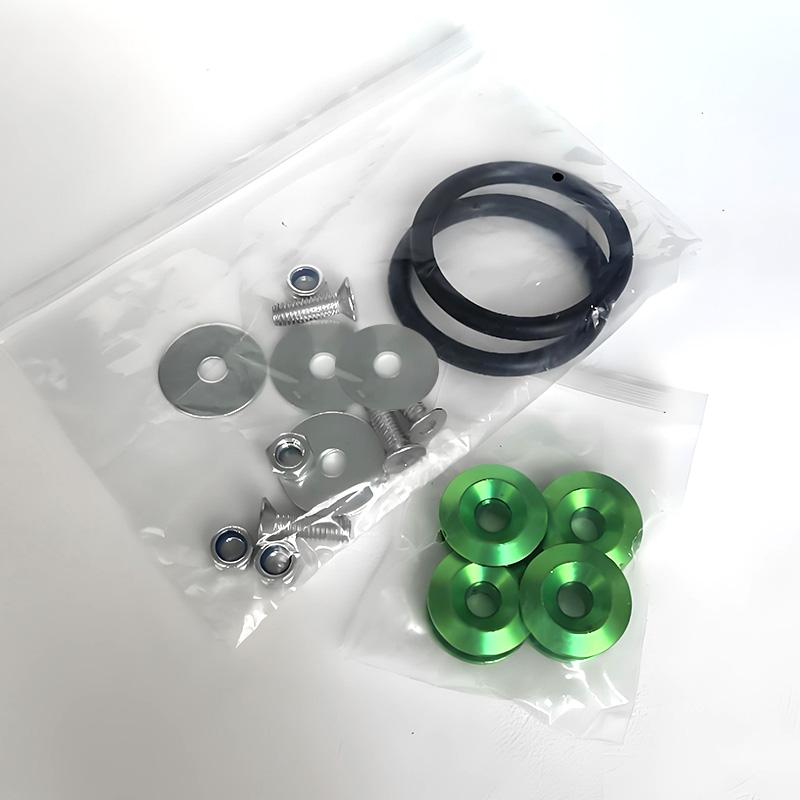 Multiple Colors Universal Front Rear Bumper Trunk Quick Release Fastener Kit with Release Tabs and O-Ring For Racing Drifting