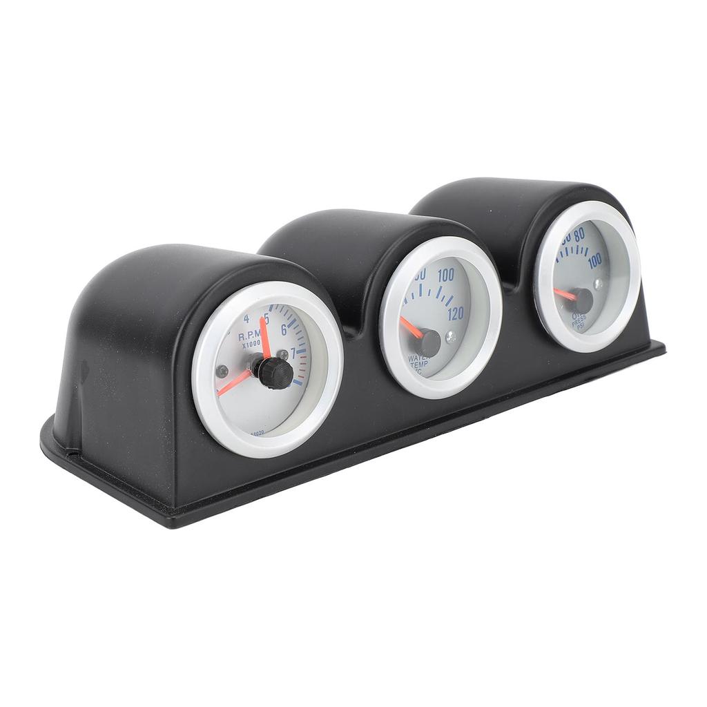Compteur de Jauge de Voiture 3 en 1 Température de l'Eau Tachymètre Manomètre de Pression d'Huile Panneau d'Instrumentation pour Véhicule à Essence 4 6 8 Cylindres