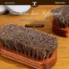 Horsehair Shoe Brush with Maple Wood Handle - Soft Bristles for Polishing and Cleaning Leather Shoes