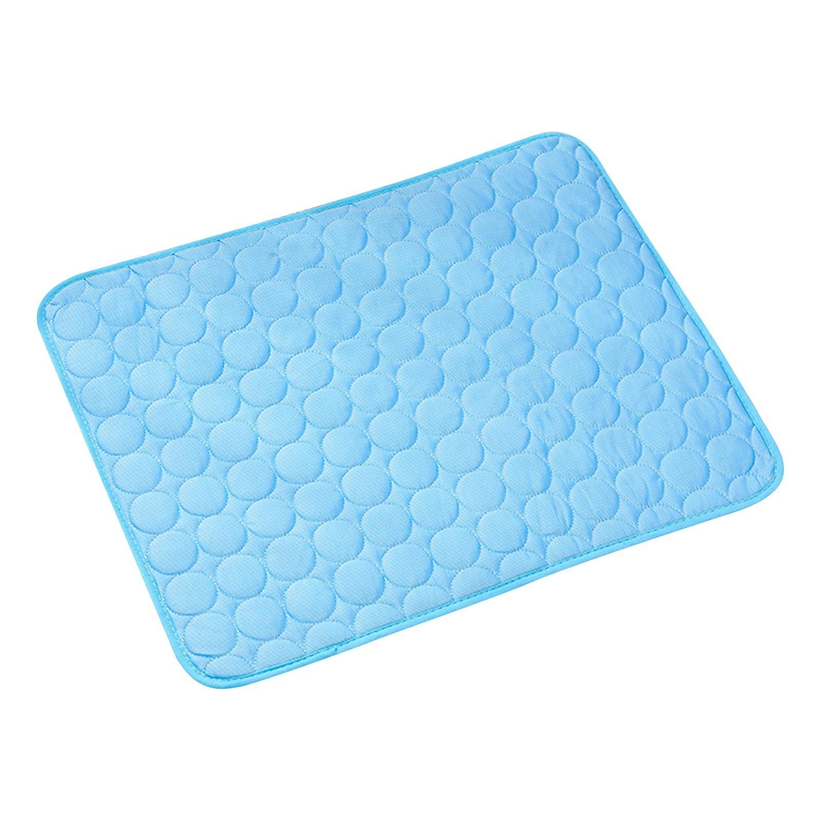 

Подушка для дивана для питомцев на лето, напольная подушка для собак, подушка для кошек со льдом, весенне-летняя прохладная подушка для кошек, подушка для сна из ледяного шелка One Size синий