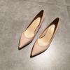Fashion Korean All Match Fashion Work Shoes Woman Pointed Toe Shallow Brief Office Ladies Pumps Slip On Solid Leather Thin High Heels