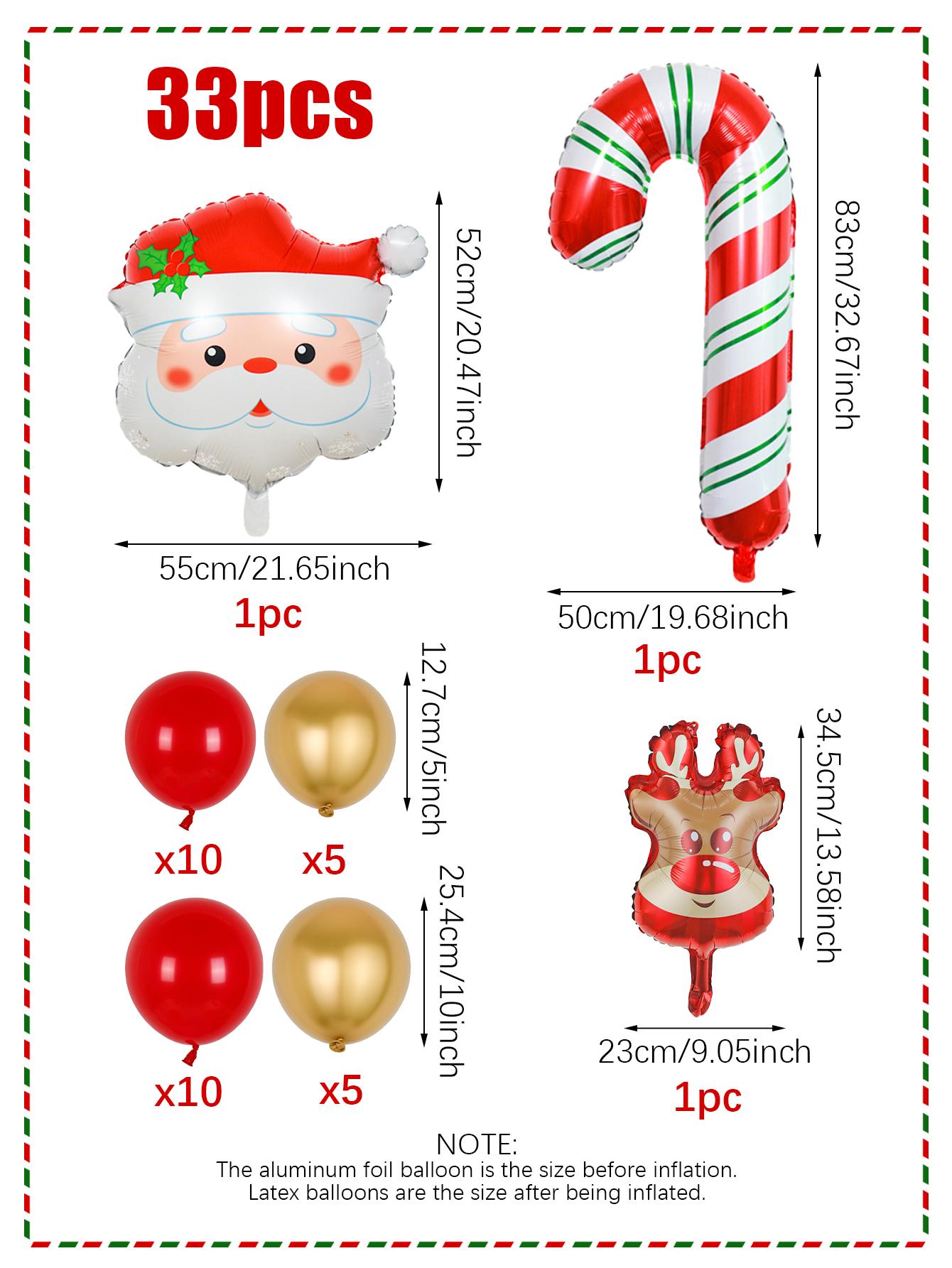 

33Pcs Christmas Balloon Set, Suitable for Christmas Party, Candy Party, New Year, New Year s Eve Event, Holiday Party Decoration Other