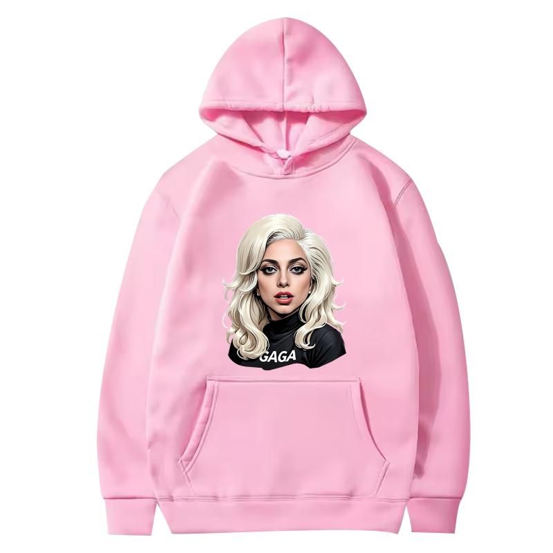 Felpa Grafica Classica Lady Gaga Uomo Donna Vintage Manica Lunga Felpa di Alta Qualità Con Stampa Oversize Casual Felpa Unisex