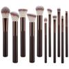11-Piece Makeup Brush Set Portable Beauty Brushes Soft Bristles with Ergonomic Handles For Face and Eye Makeup Needs