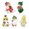 5Pcs Cartoon Cute Cat Doll Figure Toys Creative Fruits Kitten Ornaments Car Mini Ornament Desktop Decoration Holiday Gifts