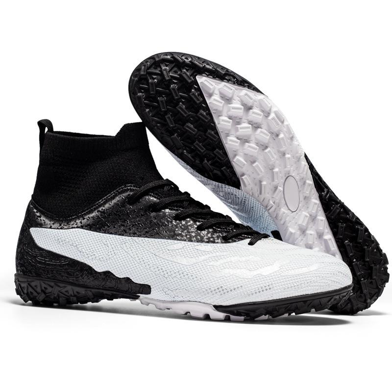 Foreign trade nailing a piece, competition training artificial grass shoes, children's high-top football shoes, men's 2025 long nails, the price is ex