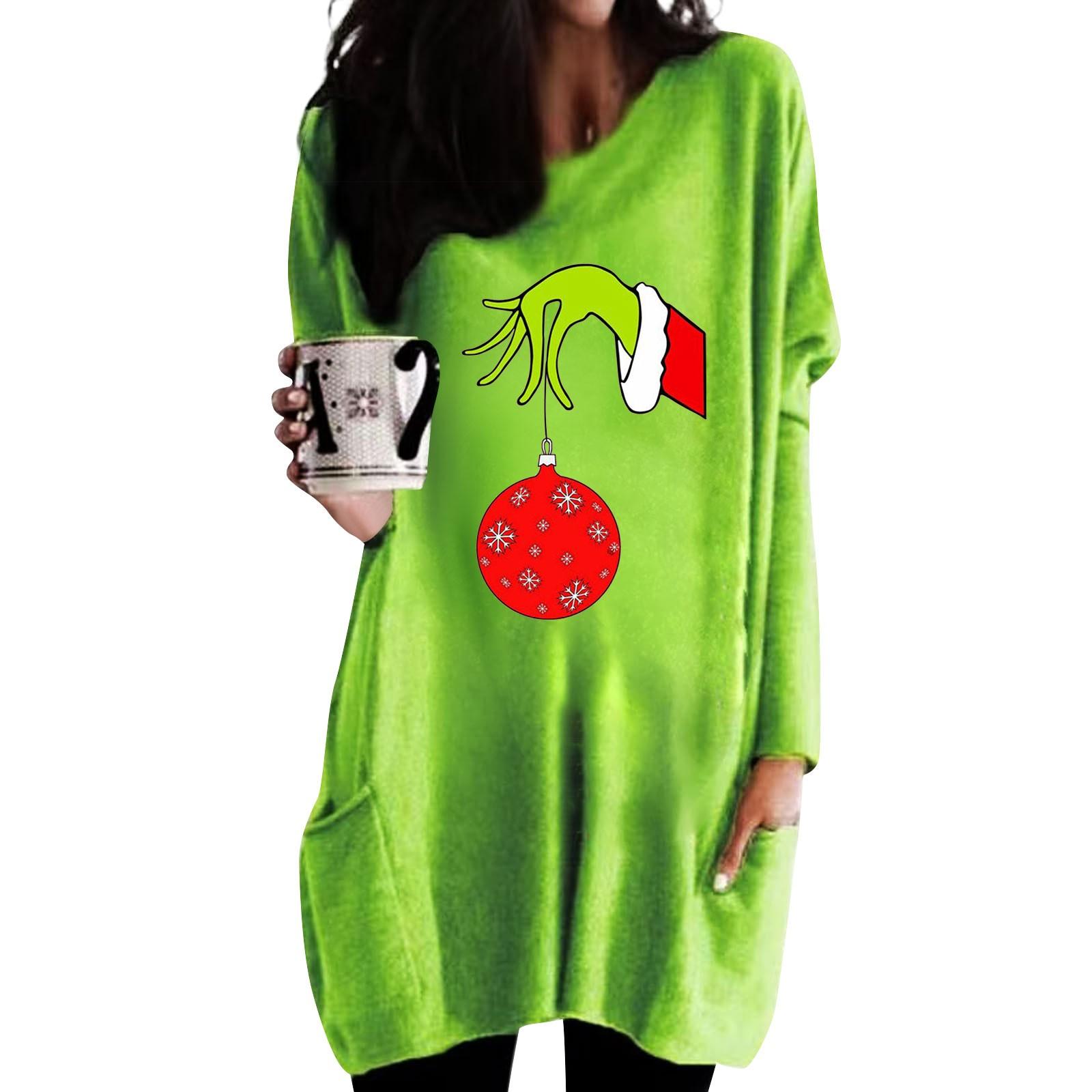 

Женская футболка и весенне-осенние топы с круглым вырезом, длинными рукавами и карманным принтом стандартного кроя M красный