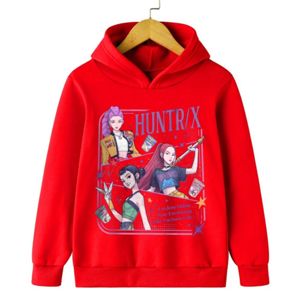 

Anime Kpop Demon Hunters Huntrix Hoodies Boys Girls Autumn Lomg Sleeve Sweatshirts Hooded Cartoon Kpop Demon Hunter Sportswear 100