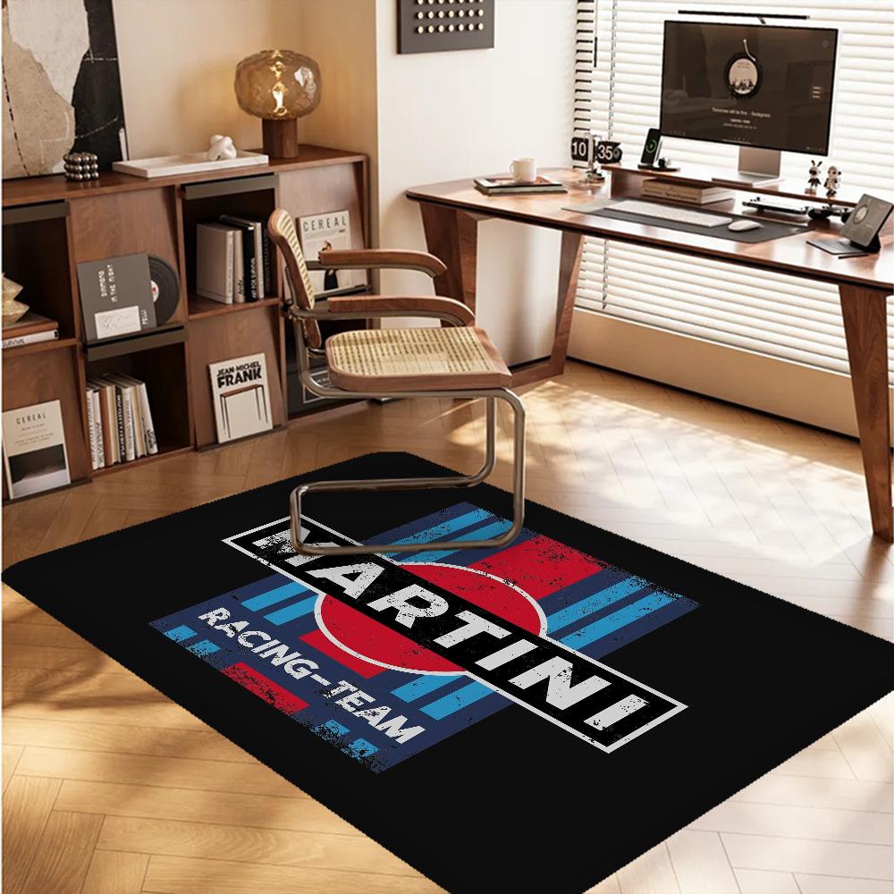 Tappetini da camera con logo M-Martini Racing Lavabili Antiscivolo Tappeto da area per soggiorno divano sedie Cucina Alfombra