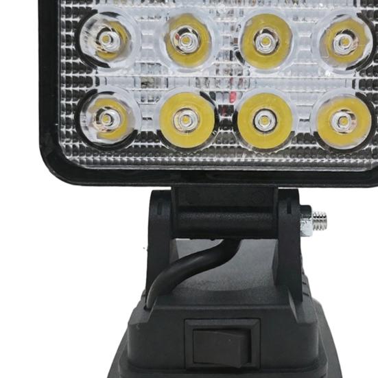Portable Cordless Work Light, Multi-Angle Adjustable Waterproof Lamp with 16 LEDs, High Brightness Mini Emergency Light for Outdoor Camping