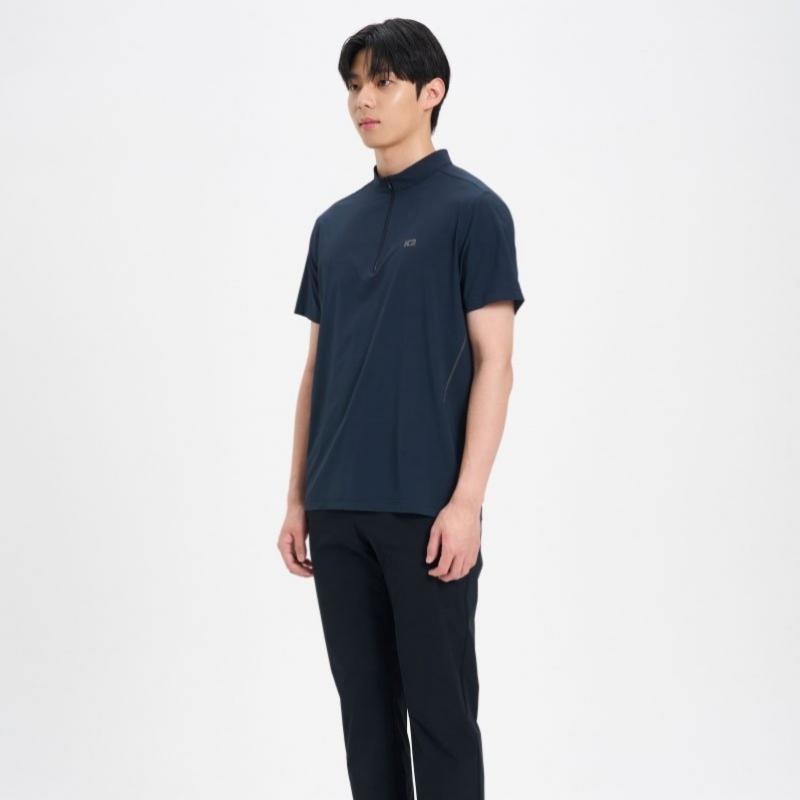 K2 Men S Summer Cooling T ShirT oSSak Sunguard ShorT Sleeve Zip Up Kmm25223