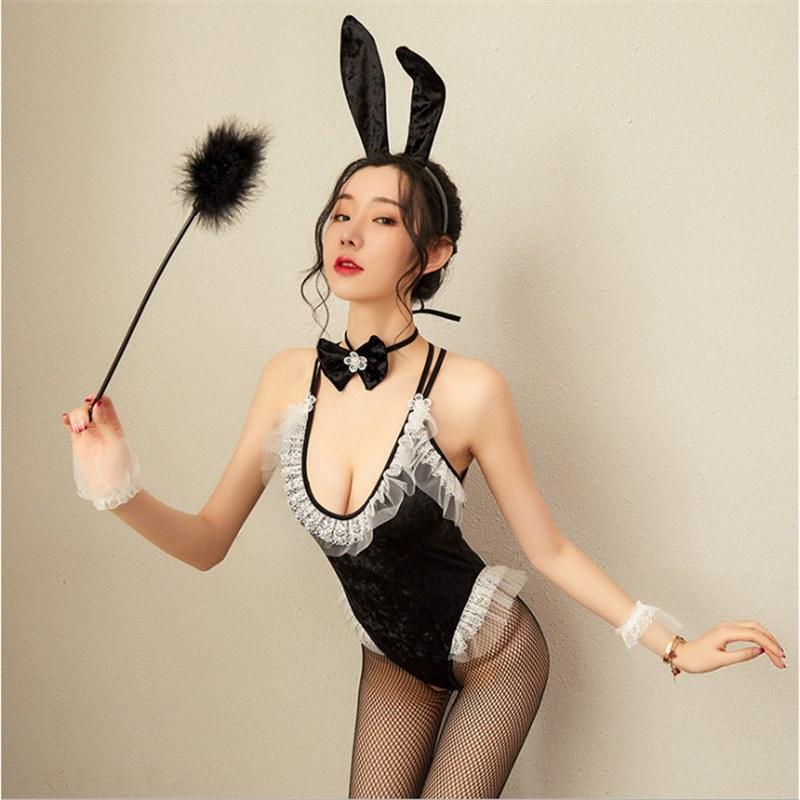 Sexy lingerie women's sexy uniform seduction cosplay lively cute velvet bunny suit