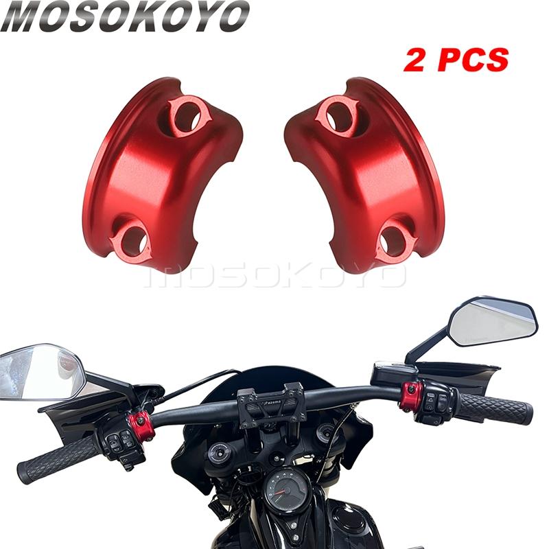 For Harley Dyna FXD Half Clamps Perch Clamp Master Cylinder Brake Clutch Control Bracket For Low Rider Fat Street Bob Wide Glide