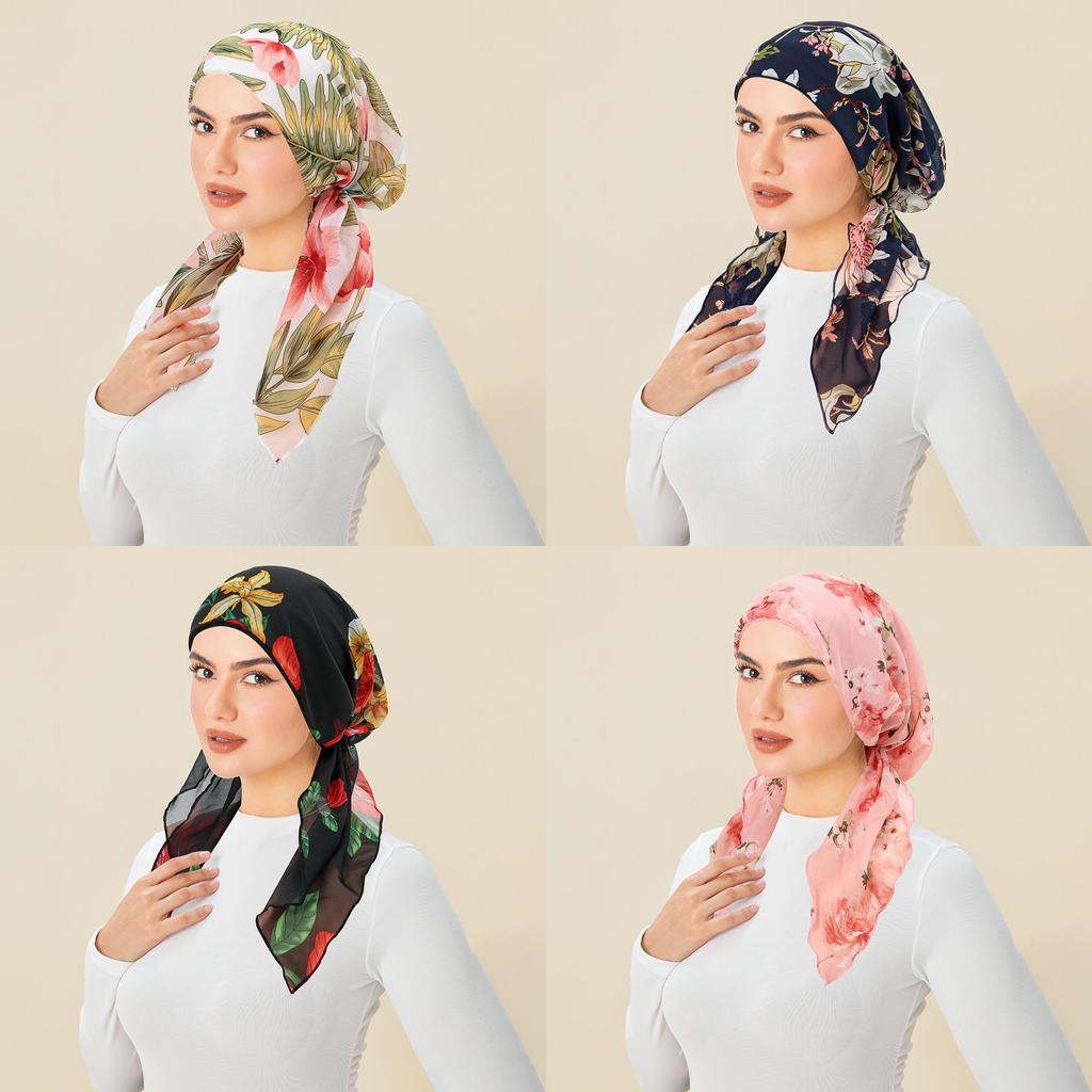 Polyester Fashion Ladies Headscarf Hat With Breathable Design For Casual Wear