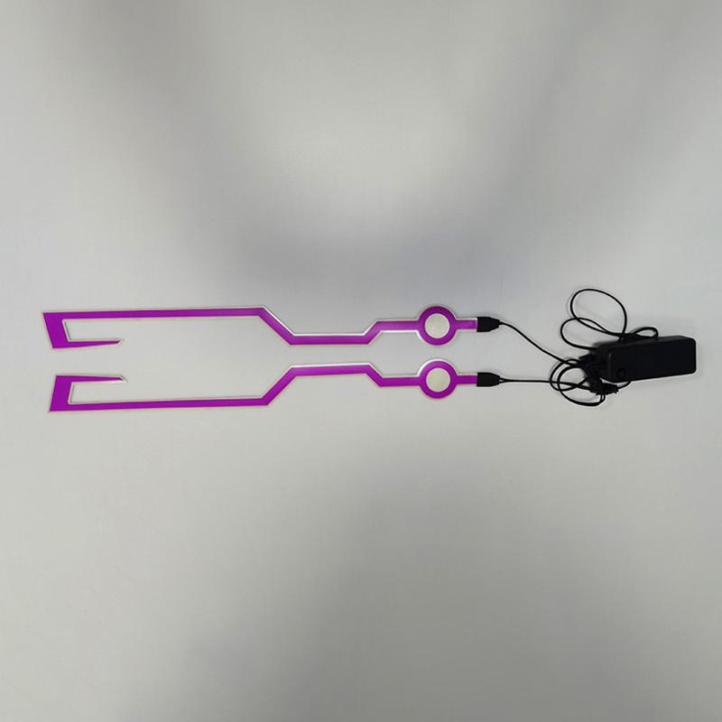 

1PC Аксесуари Шолом Холодне світло Попереджувальні лампи Водонепроникна наклейка Шолом Світлодіодний мотоцикл фіолетовий