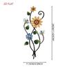 2D Wall Decoration Plate Sweet Flower Garden Decoration Retro Bee Flower Wall Decoration  Home