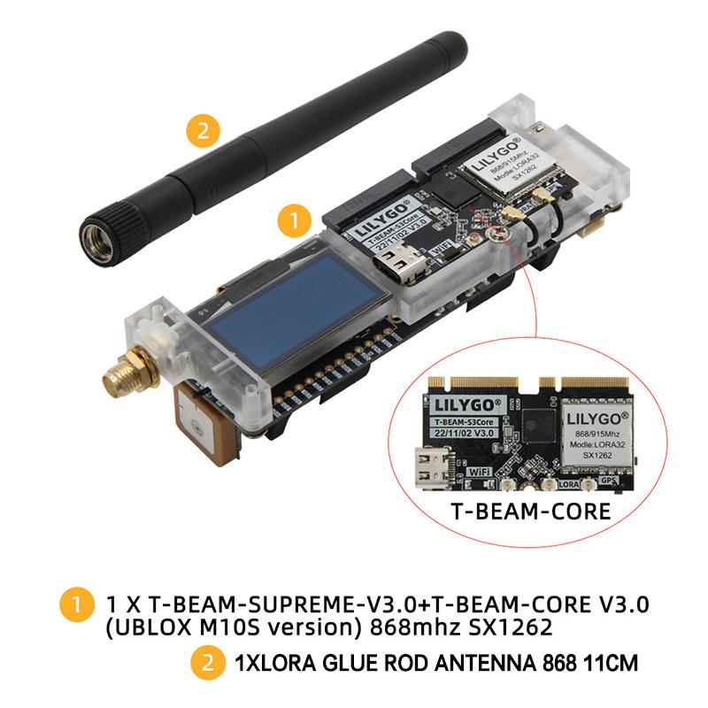 1Set Wifi Bluetooth Wwireless Module Lilygo® T-Beam Esp32-S3+Lora+Gps+Oled+Imu+Pmu Development Board