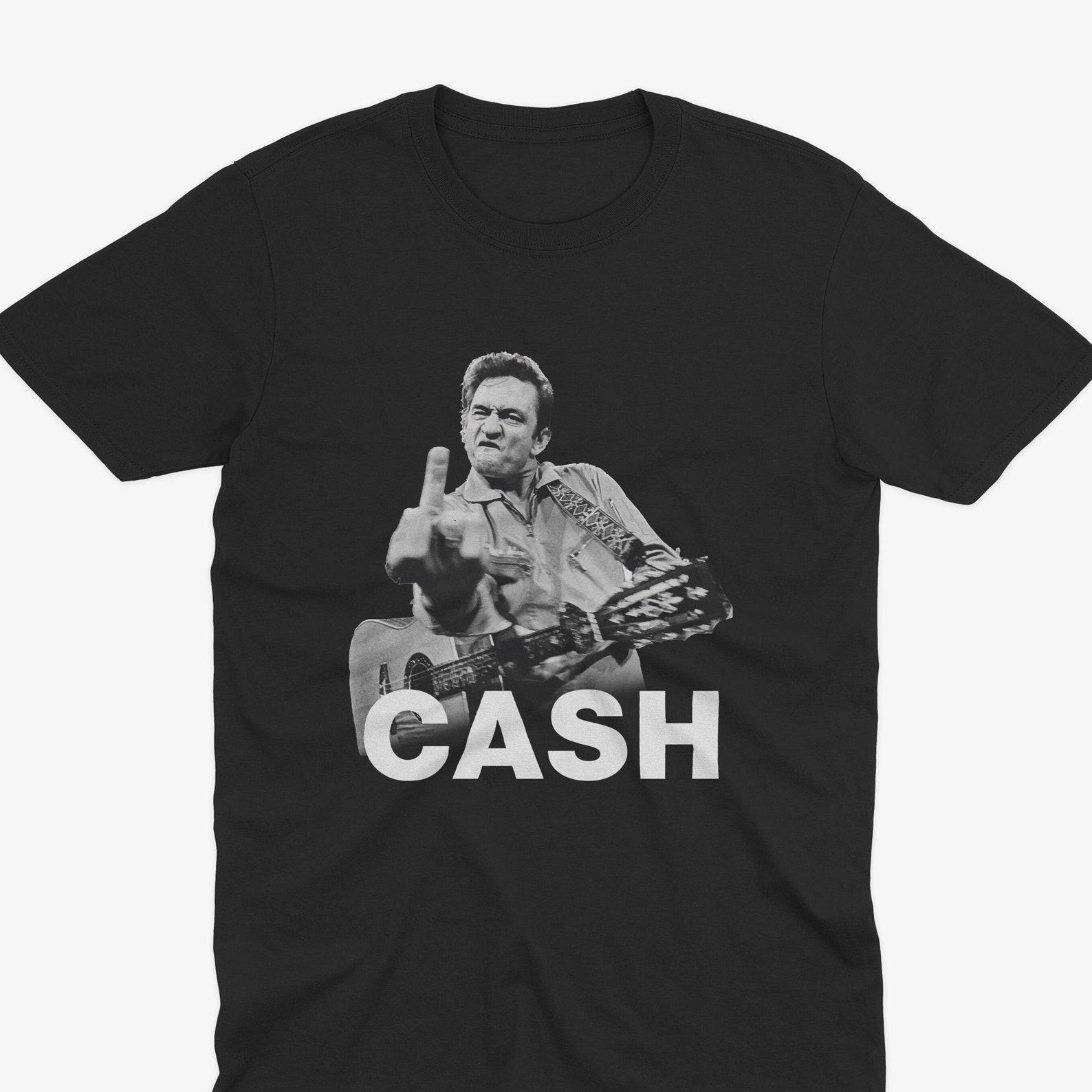 Iconic Johnny Cash Rebellious Design – Black Graphic Tee for Music Fans, Johnny Cash T-Shirt, Cash Tee, Johnny Cash Fan, Johnny Cash Gift L