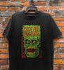 T-shirt Horror Band White Zombie Neon Zombie Face Unisex Cotone Nero