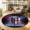 Round Rug Custom NameBologna FC Pattern Non Slip Carpet Home Floor Decor