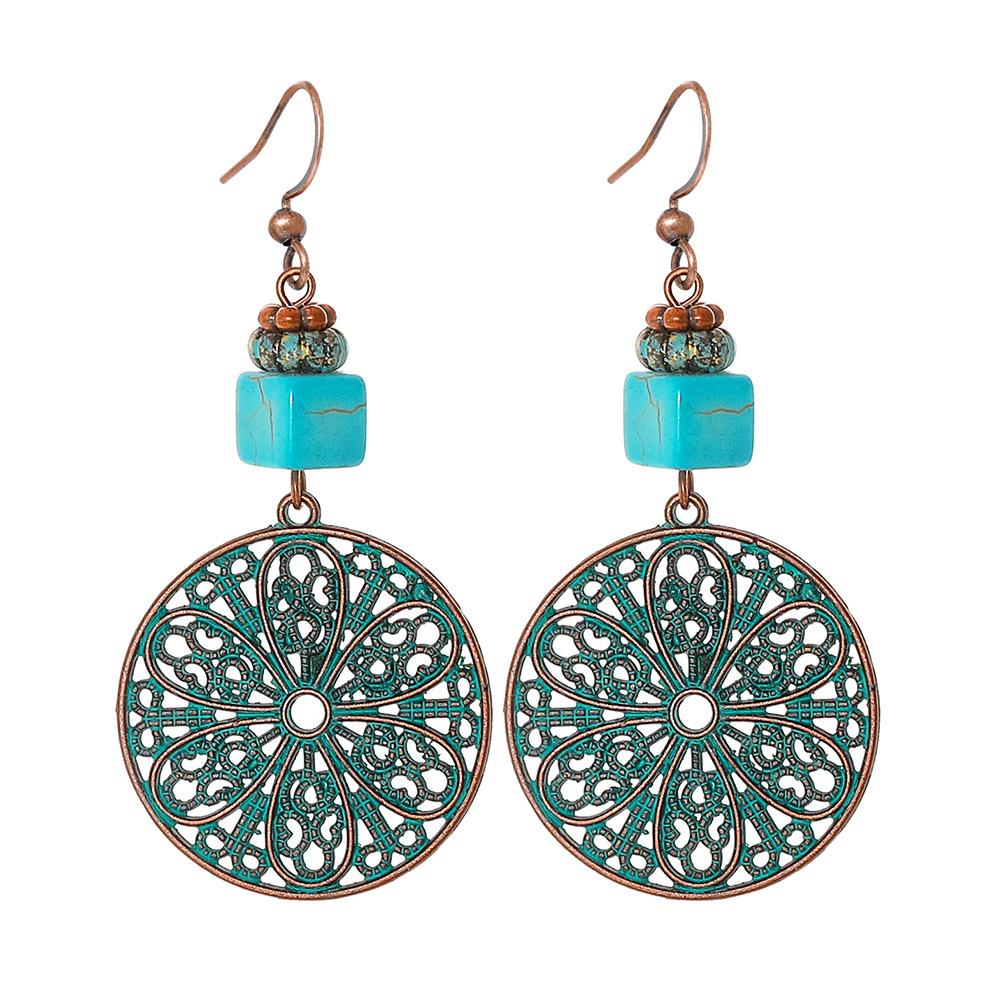 Винтажные этнические серьги ручной работы с полыми пейзажами, кисточками, геометрическими элементами, серьги, серьги для отпуска