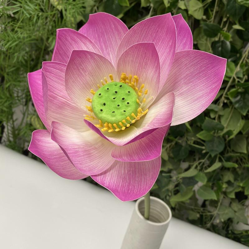 Artificial Lotus Flower Decor With Soft Silicone For Home Water Pool Waterfall Scene