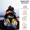 1PC Custom Name Colorful Music Headphones Flannel blankets Patterns Throw Blanket All-Season Soft Gift for Couch, Bed, Camping gifts