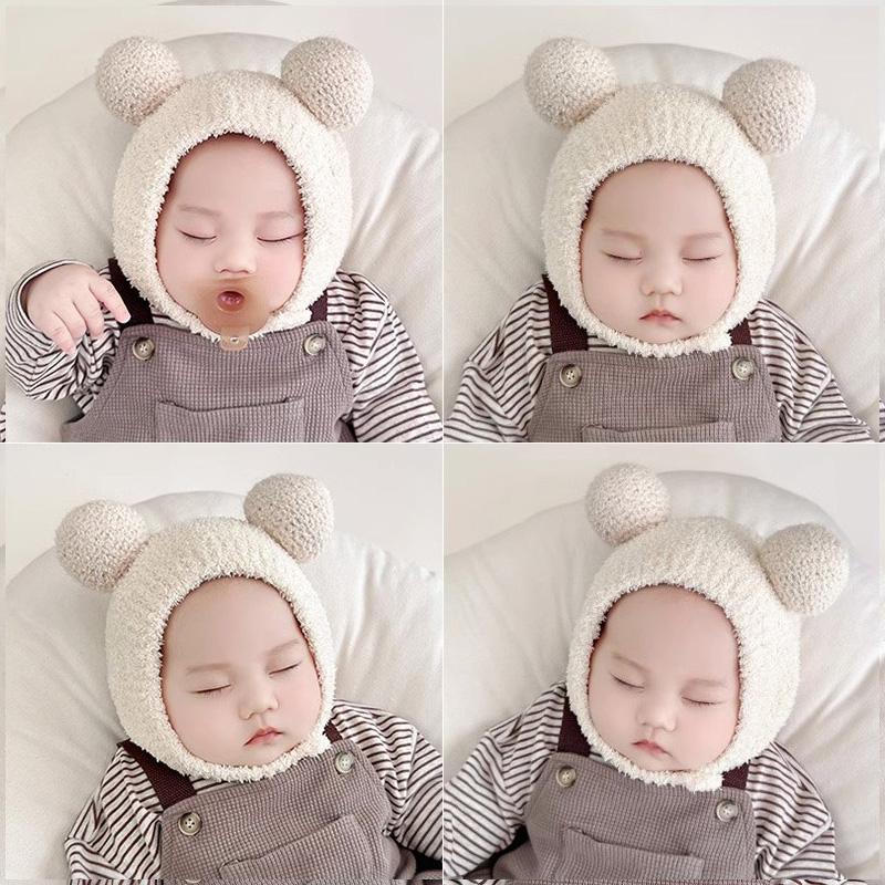 Pompom Baby Winter Hat Fleece Warm Infant Bonnet Newborn Beanie Cute Toddler Cap Baby Boys Girls Accessories Kids Hats 3-24M