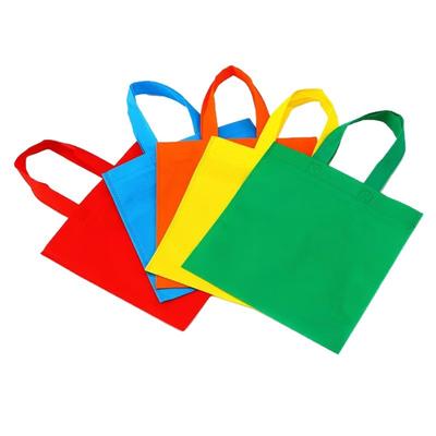 10 Pieces Colorful Small Non Woven Party Favor Bag Random Style Gift Bag with Handle for Birthday Party Gift Bag