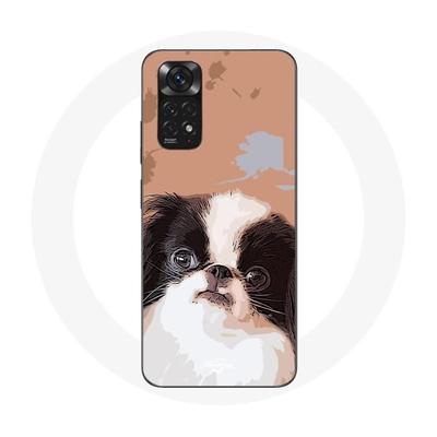 Чехол для Xiaomi Redmi Note 11 4G Японский спаниель Черно-белый Порода собак