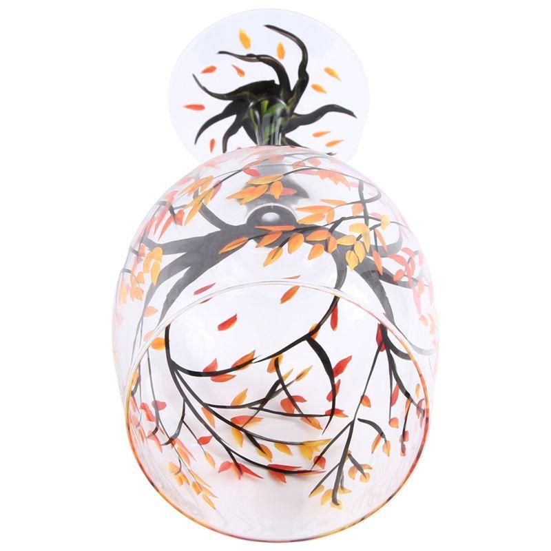 Good-1Pcs HOT-Autumn Tree Wine Glass - Fall Colors - Leaves Of Red, Yellow, Orange - Hand Painted - Fall Leaf Reusable