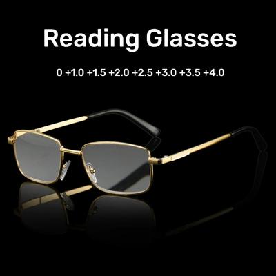 Lunettes de lecture pour hommes, verres transparents ultralégers, loupes, style vintage, anti-fatigue, presbytes, lunettes de vue de loin, dioptrie