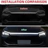 Ziciner Car Hood Light Strip, 79 Inch Flexible LED Strip Waterproof Auto Daytime Running Lights, Vehicle Universal Exterior LED Strip Accessories