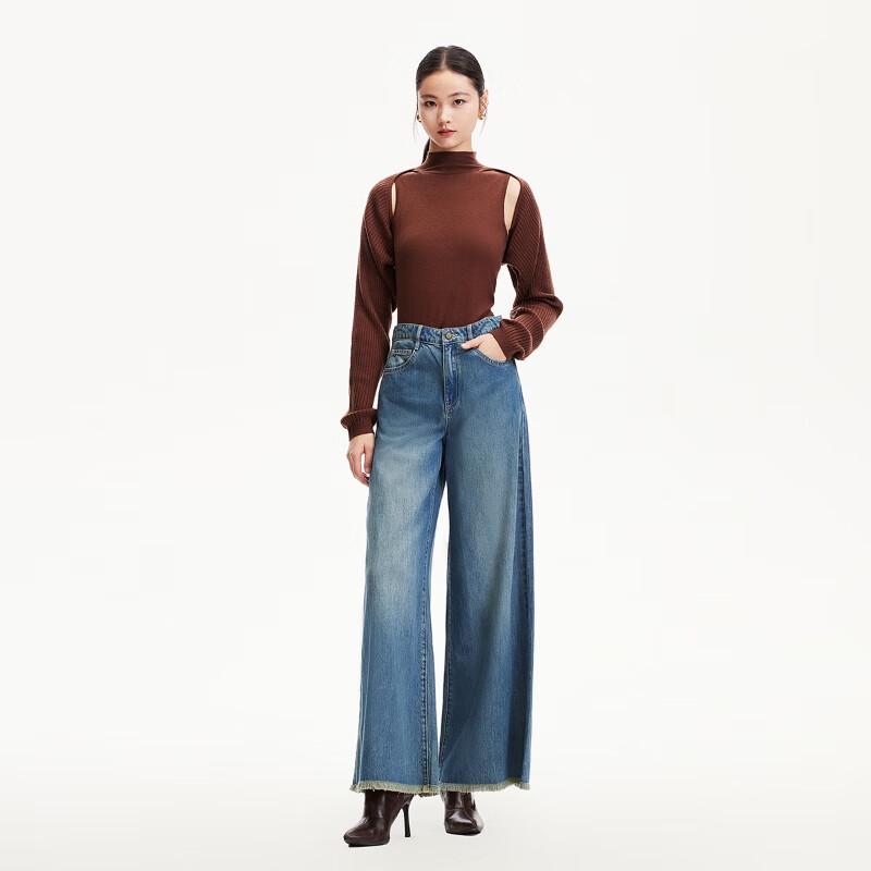 VEROMODA Spliced Fake Two-Piece Knit Top