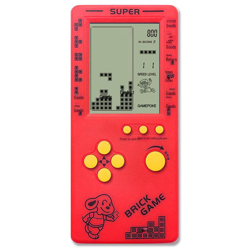 "4,1-Zoll Großbildschirm Retro Tetris Spielkonsole - Wiederaufladbares Klassisches Kinderspielzeug"
