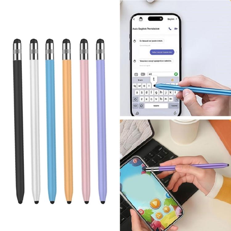 Universals Two Tip Styluses Pen 3 In 1 Design Soft Silicone Heads for Tablets Phones Precise Touch Control