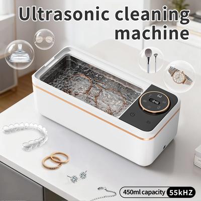 Ultrazvukový čisticí stroj 55 kHz Technologie zvukových vln Hloubkový čisticí přístroj na brýle Zubní protézy Šperky Štětce na make-up