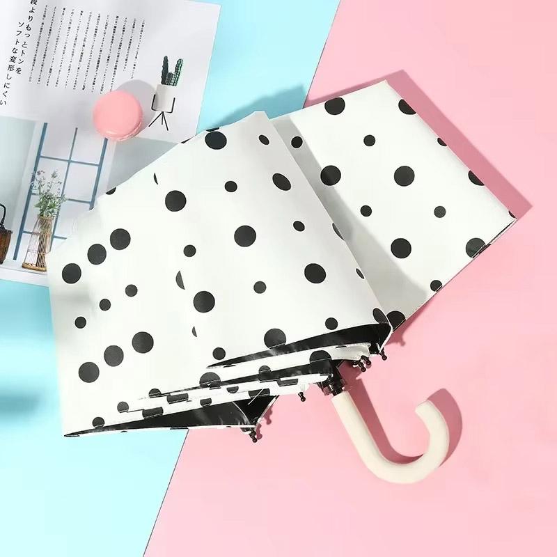 Newest 8-Bone Manual Umbrella Dual-Use U-Handle Black Rubber Cloth Cover Rain Protection New Design For Outdoor Umbrella